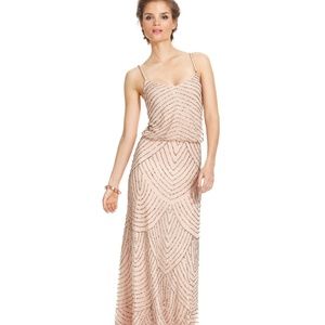 Adrianna Papell Art Deco Blouson Dress 2P